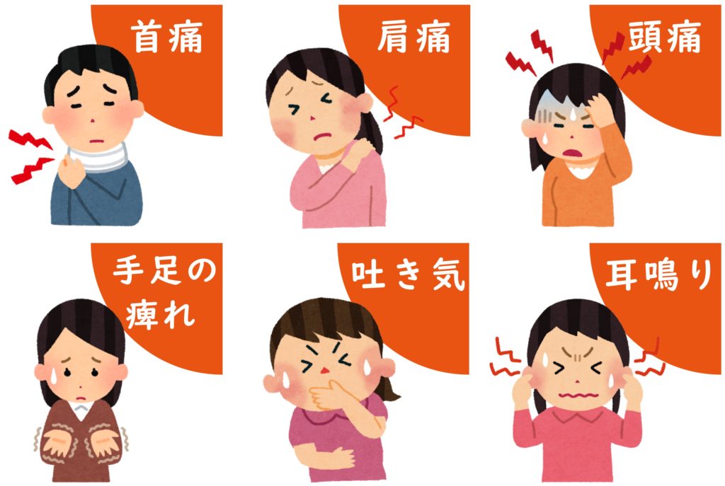 むち打ちの諸症状